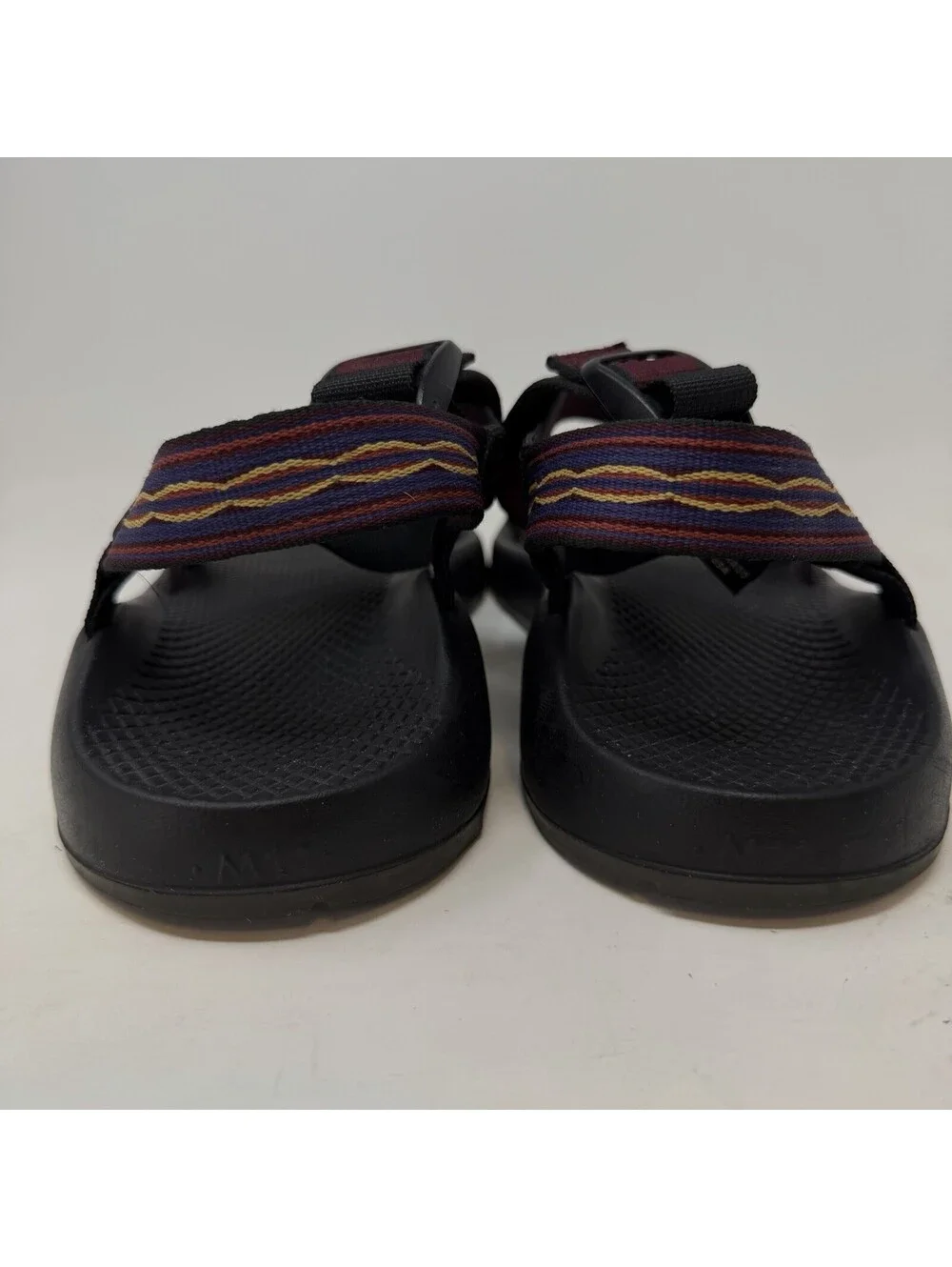 Chaco Z1 Classic Mens 11 Sport Sandals Red Blue Band Vibram Sole Hiking Shoes